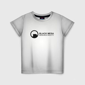Детская футболка 3D с принтом Black Mesa в городе Новоалтайск, 100% гипоаллергенный полиэфир | прямой крой, круглый вырез горловины, длина до линии бедер, чуть спущенное плечо, ткань немного тянется | black mesa | half life | халф лайф | черная меса