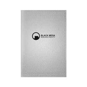 Обложка для паспорта матовая кожа с принтом Black Mesa в городе Новоалтайск, натуральная матовая кожа | размер 19,3 х 13,7 см; прозрачные пластиковые крепления | black mesa | half life | халф лайф | черная меса