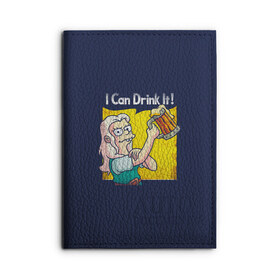 Обложка для автодокументов с принтом Disenchantment.I Can Drink It! в городе Новоалтайск, натуральная кожа |  размер 19,9*13 см; внутри 4 больших “конверта” для документов и один маленький отдел — туда идеально встанут права | bean | beer | disenchantment | elfo | futurama | luci | mattgroening | netflix | princess | simpsons | бин | люси | люци | мэтгроунинг | разочарование | симпсоны | элфо