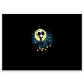 Поздравительная открытка с принтом The Nightmare Before Christmas в городе Новоалтайск, 100% бумага | плотность бумаги 280 г/м2, матовая, на обратной стороне линовка и место для марки
 | before | burton | christmas | horror | jack skellington | nightmare | tim | timothy | walter | бёртон | джек | перед | рождеством | скеллингтон | тим | тимоти | ужастик | ужасы | уолтер