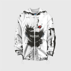 Детская куртка 3D с принтом Kaneki Ken (Tokyo Ghoul) #1 в городе Новоалтайск, 100% полиэстер | застежка — молния, подол и капюшон оформлены резинкой с фиксаторами, по бокам — два кармана без застежек, один потайной карман на груди, плотность верхнего слоя — 90 г/м2; плотность флисового подклада — 260 г/м2 | Тематика изображения на принте: anime | kaneki ken | tokyo ghoul | аниме | канеки кен | токийский гуль