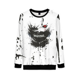 Женский свитшот 3D с принтом Kaneki Ken (Tokyo Ghoul) #1 в городе Новоалтайск, 100% полиэстер с мягким внутренним слоем | круглый вырез горловины, мягкая резинка на манжетах и поясе, свободная посадка по фигуре | anime | kaneki ken | tokyo ghoul | аниме | канеки кен | токийский гуль