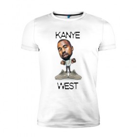 Мужская футболка премиум с принтом Kanye West в городе Новоалтайск, 92% хлопок, 8% лайкра | приталенный силуэт, круглый вырез ворота, длина до линии бедра, короткий рукав | kanye west | music | rap | yeezus | кэнье | музыка | рэп