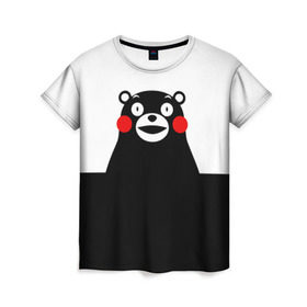Женская футболка 3D с принтом KUMAMON в городе Новоалтайск, 100% полиэфир ( синтетическое хлопкоподобное полотно) | прямой крой, круглый вырез горловины, длина до линии бедер | japanese | kumamon | kumamoto | аниме | игрушка | кумамон | кумамото сапурайдзу | персонаж | талисман | япония