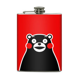 Фляга с принтом KUMAMON в городе Новоалтайск, металлический корпус | емкость 0,22 л, размер 125 х 94 мм. Виниловая наклейка запечатывается полностью | japanese | kumamon | kumamoto | аниме | игрушка | кумамон | кумамото сапурайдзу | персонаж | талисман | япония