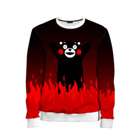 Детский свитшот 3D с принтом KUMAMON в городе Новоалтайск, 100% полиэстер | свободная посадка, прямой крой, мягкая тканевая резинка на рукавах и понизу свитшота | japanese | kumamon | kumamoto | аниме | игрушка | кумамон | кумамото сапурайдзу | персонаж | талисман | япония