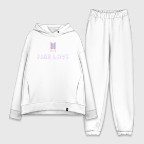 Женский костюм хлопок Oversize с принтом FAKE LOVE BTS в городе Новоалтайск,  |  | bangtan boys | beyond the scene | bts | fake love | k pop | music | арэм | ви | джей хоуп | джин | музыка | сюга | чимин | чонгук