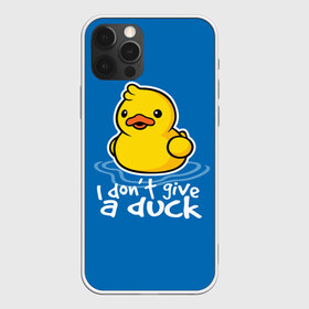 Чехол для iPhone 12 Pro Max с принтом I Dont Give a Duck в городе Новоалтайск, Силикон |  | Тематика изображения на принте: duck | yellow | вода | водичка | желтая | жру | кря | прикол | утка | уточка