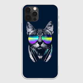 Чехол для iPhone 12 Pro Max с принтом Кот в Наушниках в городе Новоалтайск, Силикон |  | cat | cats | head | headphones | kitten | kitty | music | диджей | кот | котенок | коты | котята | кошка | кошки | музыка | наушники | очки | слушает | усы