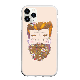 Чехол для iPhone 11 Pro Max матовый с принтом Бородач в городе Новоалтайск, Силикон |  | beard | beards | hipster | man | men | борода | бородач | бородачей | бороды | культ | люблю | пчела | усы | хипстер | цветы | чел | человек