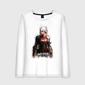 Женский лонгслив хлопок Witcher: в городе Новоалтайск, 100% хлопок | | witcher | ведьмак | девушка | игры | книги | краска | стилизация | цири