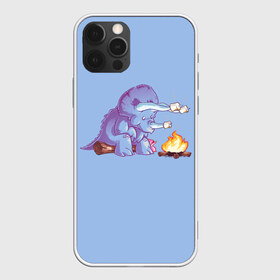 Чехол для iPhone 12 Pro Max с принтом Трицератопс у Костра в городе Новоалтайск, Силикон |  | dino | dinosaur | fire | flame | park | world | динозавр | динозавры | костер | мир | огонь | парк | периода | трицератопс | трицератопсы | юрского