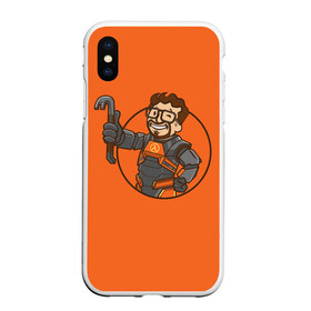 Чехол для iPhone XS Max матовый с принтом Freeman в городе Новоалтайск, Силикон | Область печати: задняя сторона чехла, без боковых панелей | Тематика изображения на принте: counter | fallout | game | games | half | lab | laboratories | labs | life | portal | science | strike | вальв | игра | игры | контр | лаборатория | лайф | наука | портал | страйк | халф