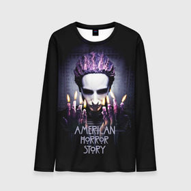 Мужской лонгслив 3D с принтом American Horror Story в городе Новоалтайск, 100% полиэстер | длинные рукава, круглый вырез горловины, полуприлегающий силуэт | 8 сезон | american | apocalypse | horror | story | американская | апокалипсис | история | сериал | ужасов