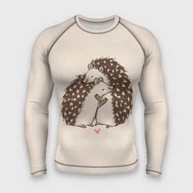 Мужской рашгард 3D с принтом Любовь Ежиков в городе Новоалтайск,  |  | cute | heart | hedgehog | hedgehogs | love | ежи | ежик | ежики | иголки | лапки | любовь | милый | обнимашки | пузико | пузо | сердечки | сердечко | смешной | ушки