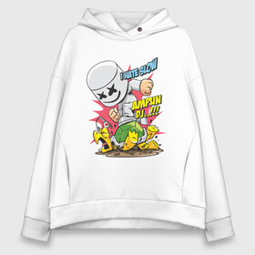 Женское худи Oversize хлопок с принтом Marshmello в городе Новоалтайск, френч-терри — 70% хлопок, 30% полиэстер. Мягкий теплый начес внутри —100% хлопок | боковые карманы, эластичные манжеты и нижняя кромка, капюшон на магнитной кнопке | dj | marshmello | marshmelo | в маске | диджей | клубная | клубняк | комикс | маршмелло | маршмеллоу | маршмело | маршмэллоу | музыка | электронная