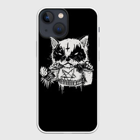 Чехол для iPhone 13 mini с принтом Dark Cat в городе Новоалтайск,  |  | cat | cats | dark | kitten | kitty | pussy | satan | дикий | злой | кот | котенок | котик | котики | коты | котята | кошка | кошки | мрачный | сатанист | черный