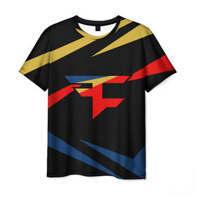 Мужская футболка 3D с принтом FAZE CLAN: Геометрия в городе Новоалтайск, 100% полиэфир | прямой крой, круглый вырез горловины, длина до линии бедер | counter strike | cs go | cs:go | esport | faze clan | game | geometry | texture | геометрия | игра | киберспорт | кс го | кс гоу | текстура | фазе клан