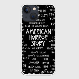 Чехол для iPhone 13 mini с принтом AHS | AMERICAN HORROR STORY в городе Новоалтайск,  |  | ahs | american horror story | normal people scare me | американская история ужасов | нормальные люди пугают меня | сериал