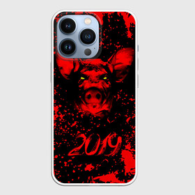 Чехол для iPhone 13 Pro с принтом Красный поросенок в городе Новоалтайск,  |  | 2019 | боров | брызги | веселье | взгляд | год | домашнее | животное | капли | красный | кровь | подарок | поздравление | поросенок | праздник | радость | рождество | с новым годом | свинья