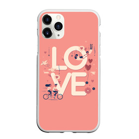 Чехол для iPhone 11 Pro Max матовый с принтом Любящая пара в городе Новоалтайск, Силикон |  | Тематика изображения на принте: love | голуби | любовь | пара | птицы | сердечко | шарик