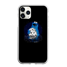 Чехол для iPhone 11 Pro матовый с принтом Cookie monster в городе Новоалтайск, Силикон |  | cookie | cookiemonster | delicious | eat | monster | yummy | еда | куки | кукимонстр | монстр | печенье | сладости | улица | улицасезам