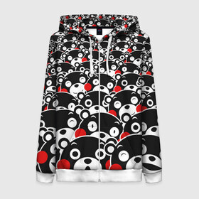 Женская толстовка 3D на молнии с принтом KUMAMON в городе Новоалтайск, 100% полиэстер | длина до линии бедра, манжеты и пояс оформлены мягкой тканевой резинкой, двухслойный капюшон со шнурком для регулировки, спереди молния, по бокам два кармана | bear | japanese | kumamon | kumamoto | аниме | игрушка | кумамон | кумамото сапурайдзу | медведь | мишка | персонаж | талисман | япония