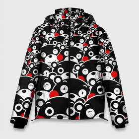 Мужская зимняя куртка 3D с принтом KUMAMON в городе Новоалтайск, верх — 100% полиэстер; подкладка — 100% полиэстер; утеплитель — 100% полиэстер | длина ниже бедра, свободный силуэт Оверсайз. Есть воротник-стойка, отстегивающийся капюшон и ветрозащитная планка. 

Боковые карманы с листочкой на кнопках и внутренний карман на молнии. | Тематика изображения на принте: bear | japanese | kumamon | kumamoto | аниме | игрушка | кумамон | кумамото сапурайдзу | медведь | мишка | персонаж | талисман | япония