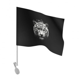 Флаг для автомобиля с принтом Dark Tiger в городе Новоалтайск, 100% полиэстер | Размер: 30*21 см | africa | creepy | dark | desert | predator | scary | tiger | tigers | африка | жуткий | мрачный | пустыня | страшный | тигр | тигренок | тигрица | тигрицы | тигры | тигрята | хищник