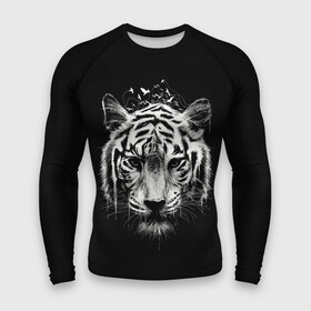 Мужской рашгард 3D с принтом Dark Tiger в городе Новоалтайск,  |  | africa | creepy | dark | desert | predator | scary | tiger | tigers | африка | жуткий | мрачный | пустыня | страшный | тигр | тигренок | тигрица | тигрицы | тигры | тигрята | хищник