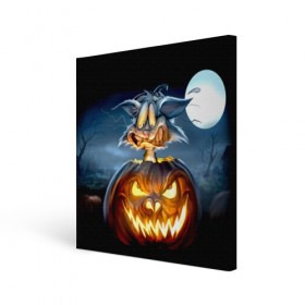 Холст квадратный с принтом Halloween в городе Новоалтайск, 100% ПВХ |  | аниме | ведьма | девушка | зомби | ирландия | кладбище | колдун | кости | кошки | летучие | луна | мертвец | мёртвые | монстры | мыши | ночь | оборотни | пауки | паутина | подарок | праздник | свет | свечи