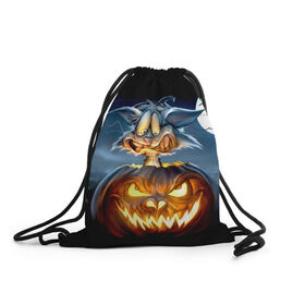 Рюкзак-мешок 3D с принтом Halloween в городе Новоалтайск, 100% полиэстер | плотность ткани — 200 г/м2, размер — 35 х 45 см; лямки — толстые шнурки, застежка на шнуровке, без карманов и подкладки | аниме | ведьма | девушка | зомби | ирландия | кладбище | колдун | кости | кошки | летучие | луна | мертвец | мёртвые | монстры | мыши | ночь | оборотни | пауки | паутина | подарок | праздник | свет | свечи