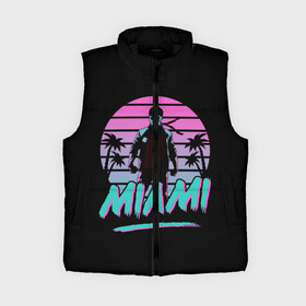 Женский жилет утепленный 3D с принтом Майами в городе Новоалтайск,  |  | beach | hot | miami | sun | usa | город | города | жара | лето | майами | море | ночь | отпуск | пальма | пальмы | пляж | солнце | сша