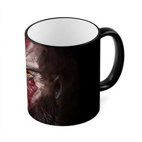 Кружка 3D с принтом God of War в городе Новоалтайск, керамика | ёмкость 330 мл | god | god of war | kratos | war | бог | бог войны | война | пиратs