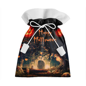 Подарочный 3D мешок с принтом Halloween в городе Новоалтайск, 100% полиэстер | Размер: 29*39 см | аниме | ведьма | девушка | зомби | ирландия | кладбище | колдун | кости | кошки | летучие | луна | мертвец | мёртвые | монстры | мыши | ночь | оборотни | пауки | паутина | подарок | праздник | свет | свечи