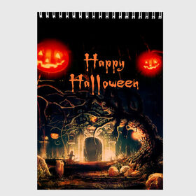 Скетчбук с принтом Halloween в городе Новоалтайск, 100% бумага
 | 48 листов, плотность листов — 100 г/м2, плотность картонной обложки — 250 г/м2. Листы скреплены сверху удобной пружинной спиралью | аниме | ведьма | девушка | зомби | ирландия | кладбище | колдун | кости | кошки | летучие | луна | мертвец | мёртвые | монстры | мыши | ночь | оборотни | пауки | паутина | подарок | праздник | свет | свечи