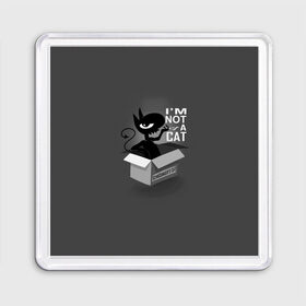 Магнит 55*55 с принтом Disenchantment. I`m not a Cat в городе Новоалтайск, Пластик | Размер: 65*65 мм; Размер печати: 55*55 мм | Тематика изображения на принте: bean | disenchantment | elfo | futurama | luci | mattgroening | netflix | princess | simpsons | бин | люси | люци | мэтгроунинг | разочарование | симпсоны | элфо