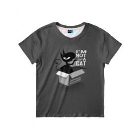 Детская футболка 3D с принтом Disenchantment. I`m not a Cat в городе Новоалтайск, 100% гипоаллергенный полиэфир | прямой крой, круглый вырез горловины, длина до линии бедер, чуть спущенное плечо, ткань немного тянется | Тематика изображения на принте: bean | disenchantment | elfo | futurama | luci | mattgroening | netflix | princess | simpsons | бин | люси | люци | мэтгроунинг | разочарование | симпсоны | элфо