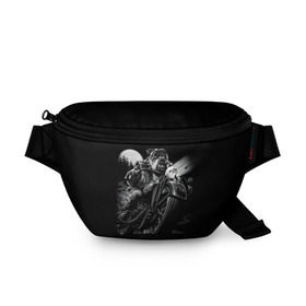Поясная сумка 3D с принтом Biker dog / Пёс-байкер в городе Новоалтайск, 100% полиэстер | плотная ткань, ремень с регулируемой длиной, внутри несколько карманов для мелочей, основное отделение и карман с обратной стороны сумки застегиваются на молнию | biker | choper | harleydavidson | moto | motorcycle | romantic | байкер | мото | моторомантик | пёс | романтик | собака | харлей | чопер