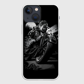 Чехол для iPhone 13 mini с принтом Biker dog   Пёс байкер в городе Новоалтайск,  |  | Тематика изображения на принте: biker | choper | harleydavidson | moto | motorcycle | romantic | байкер | мото | моторомантик | пёс | романтик | собака | харлей | чопер