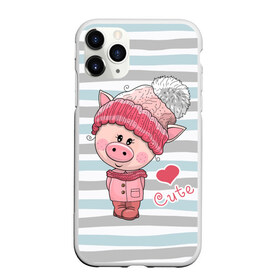 Чехол для iPhone 11 Pro матовый с принтом Милая свинка в городе Новоалтайск, Силикон |  | 2019 | боров | взгляд | год | домашнее | животное | костюм | красная | милая | мода | новый год | пальто | подарок | поздравление | поросенок | праздник | рисунок | рождество | румянец | с новым годом