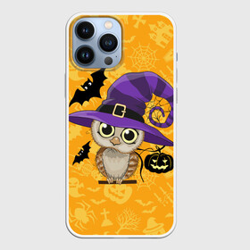 Чехол для iPhone 13 Pro Max с принтом Совушка и хэллоуин в городе Новоалтайск,  |  | halloween | летучая мышь | подарок на хэллоуин | прикольная сова | сова | сова и хэллоуин | совушка | тыква | тыква на хэллоуин | хэллоуин
