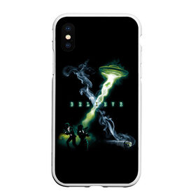 Чехол для iPhone XS Max матовый с принтом Believe в городе Новоалтайск, Силикон | Область печати: задняя сторона чехла, без боковых панелей | Тематика изображения на принте: alien | dana | files | fox | government | mulder | scully | theory | x files | xfiles | дана | заговора | инопланетяне | малдер | материалы | правительство | пришельцы | секретные | скалли | теория | фокс
