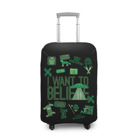Чехол для чемодана 3D с принтом I Want To Believe в городе Новоалтайск, 86% полиэфир, 14% спандекс | двустороннее нанесение принта, прорези для ручек и колес | alien | dana | files | fox | government | mulder | scully | theory | x files | xfiles | дана | заговора | инопланетяне | истина | малдер | материалы | правительство | пришельцы | рядом | секретные | скалли | теория | фокс