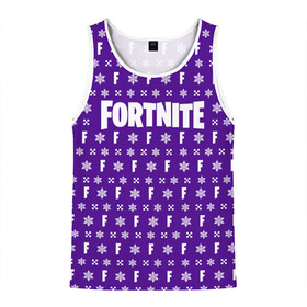 Мужская майка 3D с принтом FORTNITE НОВОГОДНИЙ в городе Новоалтайск, 100% полиэстер | круглая горловина, приталенный силуэт, длина до линии бедра. Пройма и горловина окантованы тонкой бейкой | Тематика изображения на принте: 2019 | christmas | cybersport | esport | fortnite | game | llama | snow | winter | winter is coming | зима близко | игра | киберспорт | новогодний | новый год | снег | фиолетовый | фирменные цвета | фортнайт
