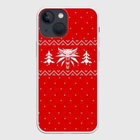 Чехол для iPhone 13 mini с принтом ВЕДЬМАК НОВОГОДНИЙ в городе Новоалтайск,  |  | Тематика изображения на принте: christmas | hunter | snow | the witcher | wild hunt | winter | winter is coming | ведьмак | геральт | дикая охота | зима близко | монстры | новогодний | новый год | охотник | снег | трисс | цири