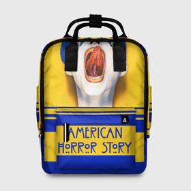Женский рюкзак 3D с принтом American Horror Story в городе Новоалтайск, 100% полиэстер | лямки с регулируемой длиной, сверху ручки, чтобы рюкзак нести как сумку. Основное отделение закрывается на молнию, как и внешний карман. Внутри два дополнительных кармана, один из которых закрывается на молнию. По бокам два дополнительных кармашка, куда поместится маленькая бутылочка
 | ahs | american horror story | американская история ужасов | язык