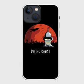 Чехол для iPhone 13 mini с принтом Drunk Robot в городе Новоалтайск,  |  | all | bender | doctor | futurama | humans | kill | mult | robot | simpsons | space | trust | zoidberg | бендер | зойдберг | космос | мульт | мультик | мультфильм | робот | симпсоны | футурама