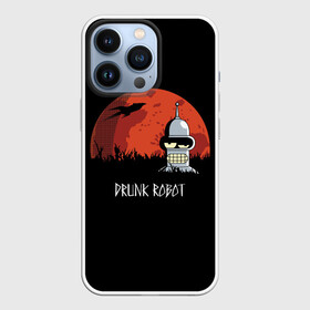 Чехол для iPhone 13 Pro с принтом Drunk Robot в городе Новоалтайск,  |  | Тематика изображения на принте: all | bender | doctor | futurama | humans | kill | mult | robot | simpsons | space | trust | zoidberg | бендер | зойдберг | космос | мульт | мультик | мультфильм | робот | симпсоны | футурама