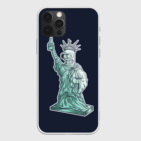 Чехол для iPhone 12 Pro Max с принтом Статуя Сомнительной Свободы в городе Новоалтайск, Силикон |  | Тематика изображения на принте: all | bender | doctor | futurama | humans | kill | mult | robot | simpsons | space | trust | zoidberg | бендер | зойдберг | космос | мульт | мультик | мультфильм | робот | симпсоны | футурама